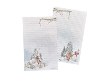 Double-sided letter writing sheets - Woodland Wonderland