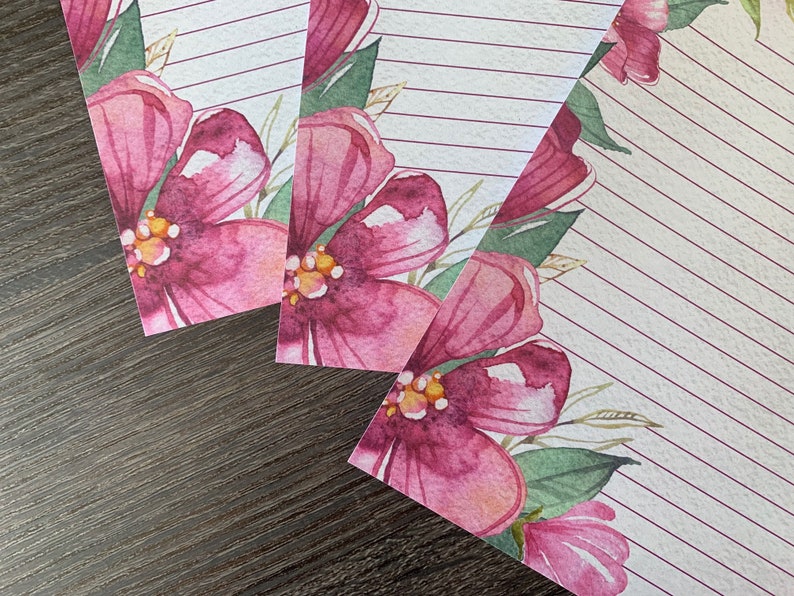 Fleurs Aquarelle Letter writing sheets