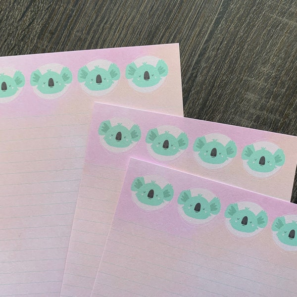 Letter writing sheets - Koala Kraze