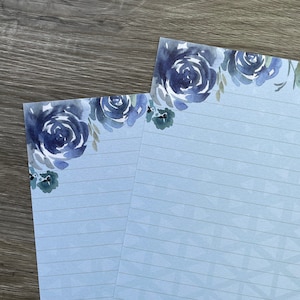 Hojas para escribir cartas - Navy Blooms
