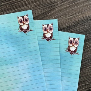 Feuilles à lettres - Owlie