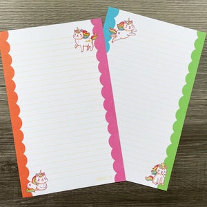 Double-sided letter writing sheets - Caticorn