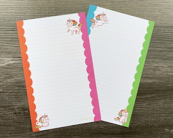 Double-sided letter writing sheets - Caticorn