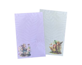 Double-sided letter writing sheets - Garden Fairies