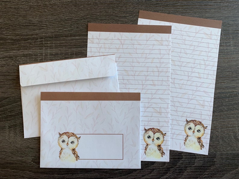 Letter writing sheets Howie the Owl image 6