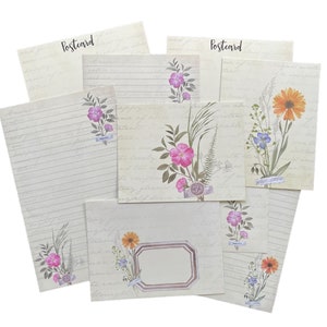 Kit Papelaria Dupla Face - Memórias Florais