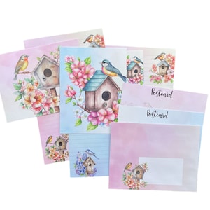 Kit de papelaria frente e verso - Birding
