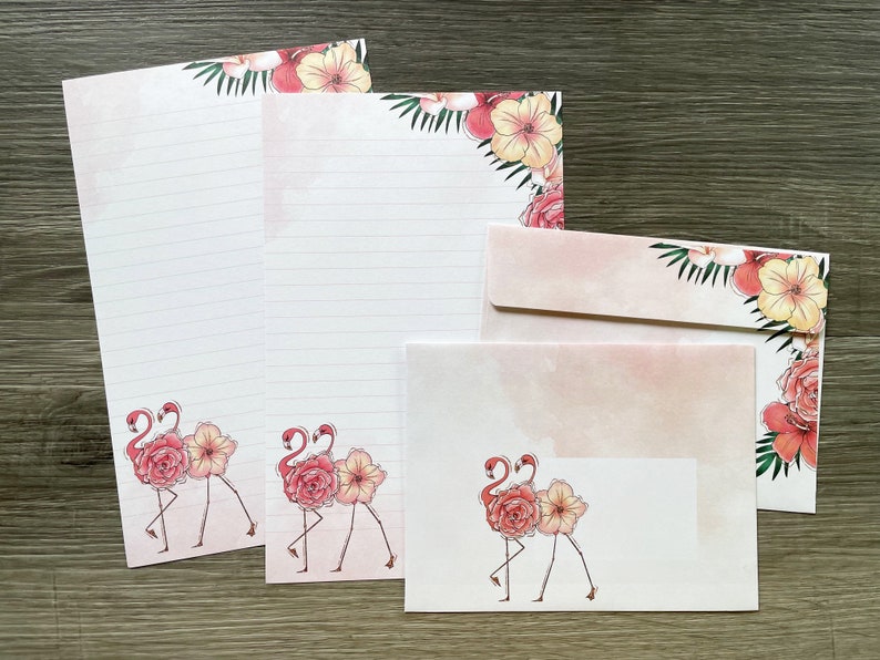 Stationery Set Flamingo Fleur image 1