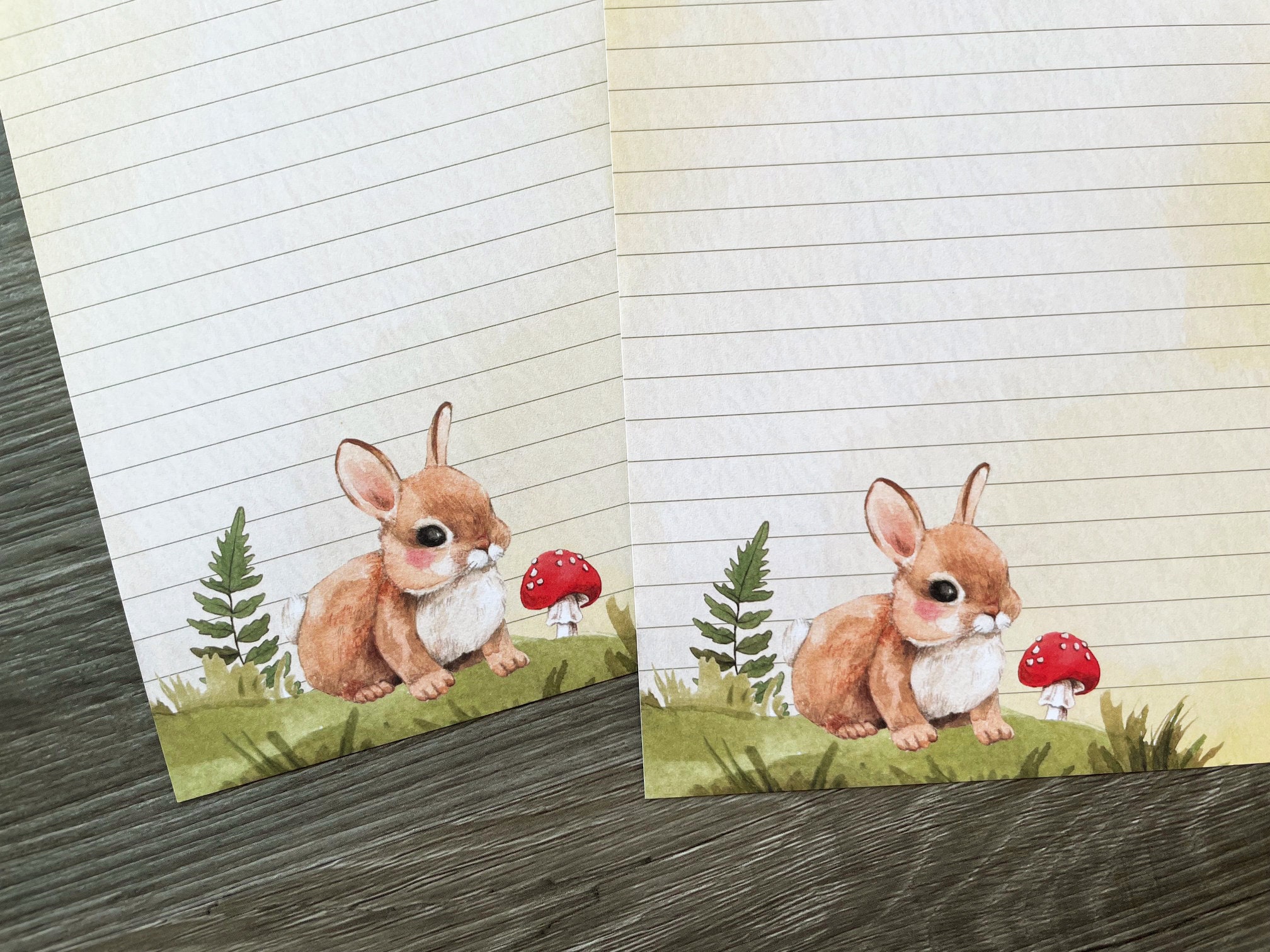 Double-sided letter writing sheets - Flora and Fauna