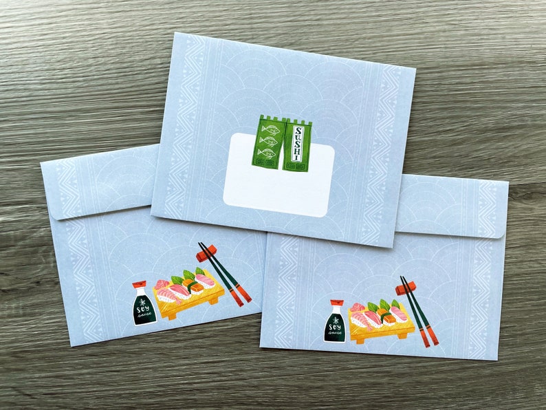 Letter writing sheets Sushi Night image 10