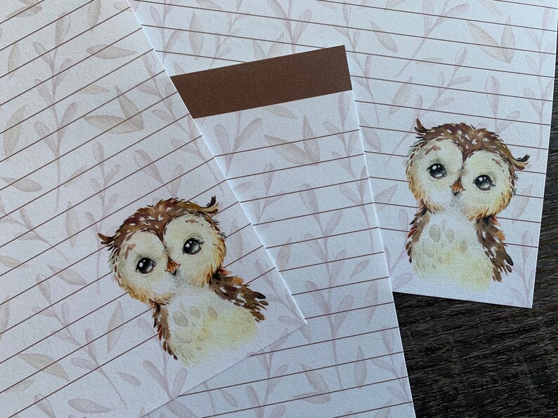 Letter writing sheets Howie the Owl image 5