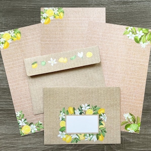Juego de papelería de doble cara - Citron Limette