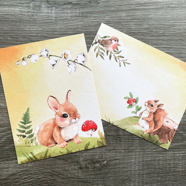 Lot de cartes postales - Flore et faune