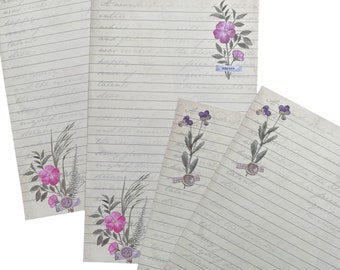 Double-sided letter writing sheets - Floral Memories