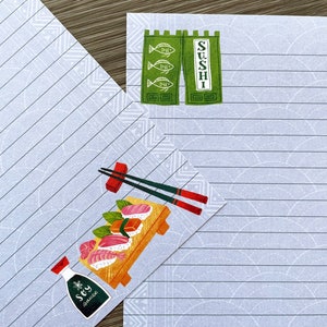 Letter writing sheets Sushi Night image 5