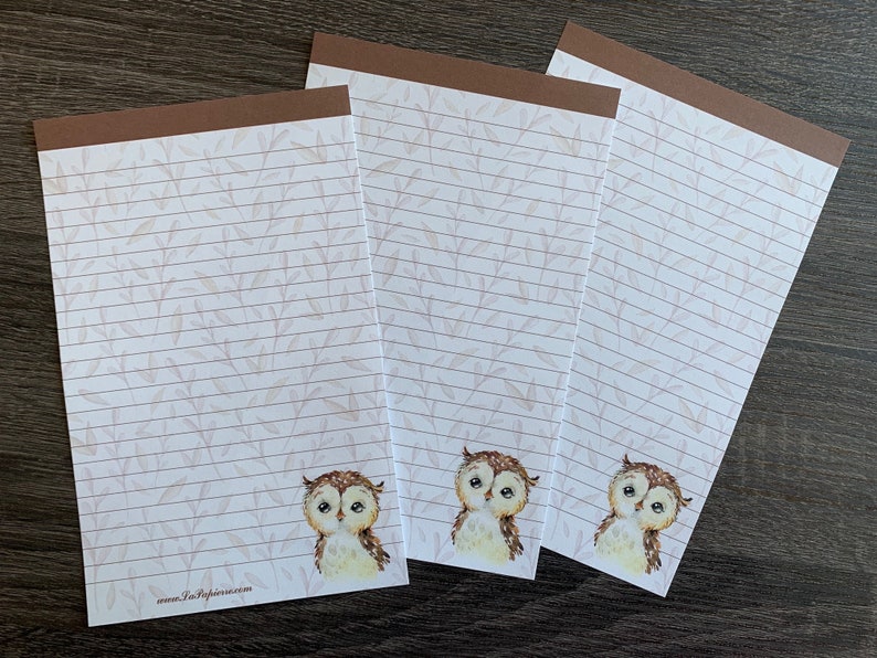 Letter writing sheets Howie the Owl image 2