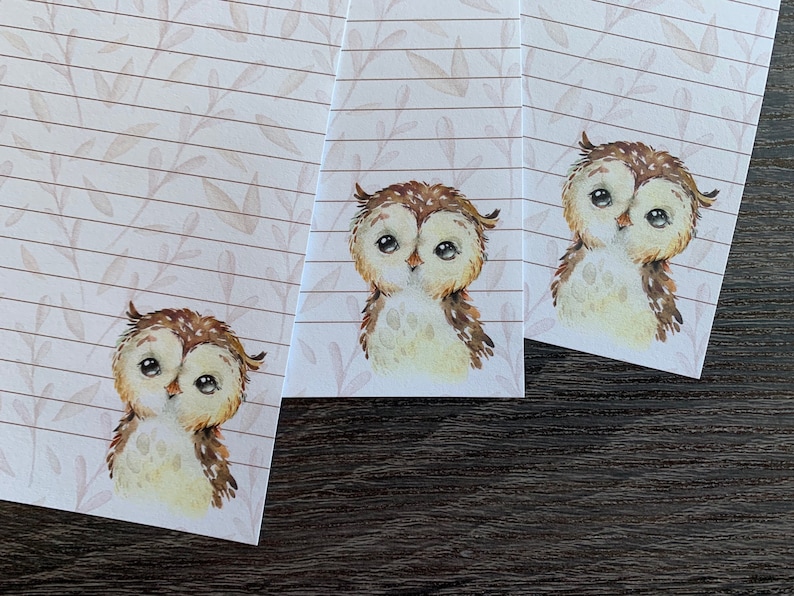 Letter writing sheets Howie the Owl image 3