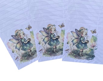 Double-sided letter writing sheets - Garden Fairies