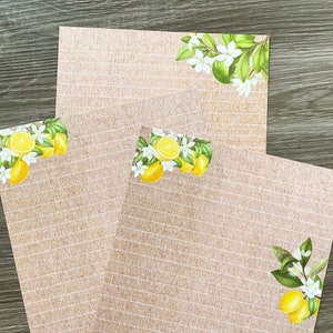 Dubbelzijdige briefpapiervellen - Citron Limette