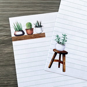 Folhas de escrita de cartas frente e verso - Potted