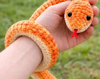 Crochet Snake Pattern PDF, Amigurumi Plush Toy, Beginner Friendly DIY Gift