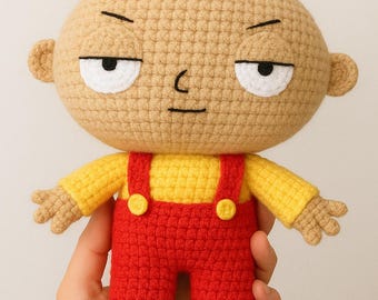 Stewie Griffin Crochet Pattern: Family Guy Amigurumi Doll (PDF Download)