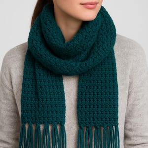 Easy Crochet Scarf Pattern: Beginner Chunky Winter Wrap (PDF Pattern)