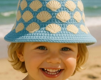 Baby Summer Hat Crochet Pattern PDF  Lightweight Shell Stitch Sun Hat