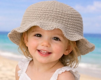 Crochet Bucket Hat PDF, Baby Toddler Summer Cotton, Beginner Friendly