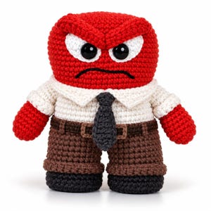 Grumpy Doll Crochet Pattern Amigurumi PDF Angry Character Toy Instant Download