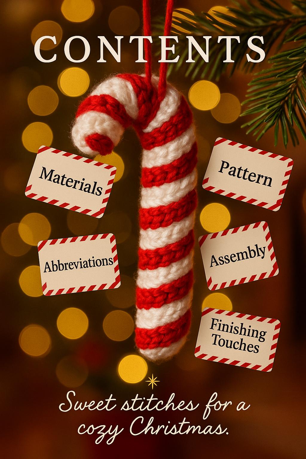 Crochet Candy Cane Ornament Pattern | Beginner Christmas DIY (PDF) - Etsy