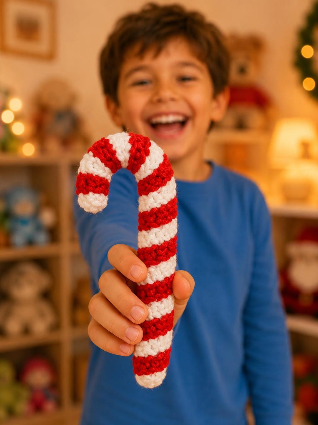 Crochet Candy Cane Ornament Pattern | Beginner Christmas DIY (PDF) - Etsy