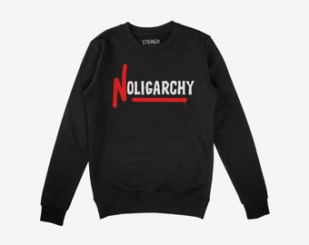No Oligarchy Sweatshirt | Anti Billionaire Protest Crewneck | Eat The Rich Political Pullover | Unisex Class War Activist Sweater