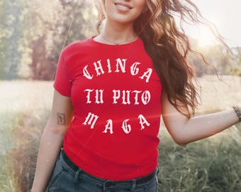Chinga Tu Puto MAGA Baby Tee | Y2K Cropped Fit | Anti Trump Protest Shirt