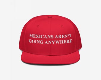 Mexikaner gehen nirgendwo hin Snapback | Satirischer Anti-MAGA Anti-ICE Hut