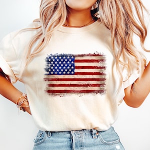 America Flag T-shirt, 4Th Of July Flag Shirt, Patriotic T-Shirts, USA Flag Shirt, Patriotic American Flag Shirts, USA Flag Distressed Shirt