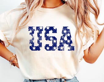 USA Distressed Shirt, Retro USA Est 1776 Shirt, America 4th of July T-Shirt, USA Flag Shirt, Stars and Stripes Tee, American Women Shirt