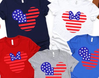 Disney Mickey and Minnie Fourth Of July Shirt, Fourth of July Disney Shirts, 4th of July Minnie Mickey Shirt, 4th Of July Couple Shirt