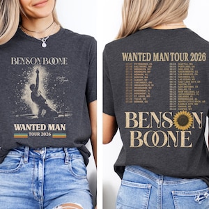 Benson Shirt Wanted Man Tour 2026 T-Shirt, Retro Music Concert Tee, Fan Merch Souvenir, Concert Matching Tee, Gift for Fans