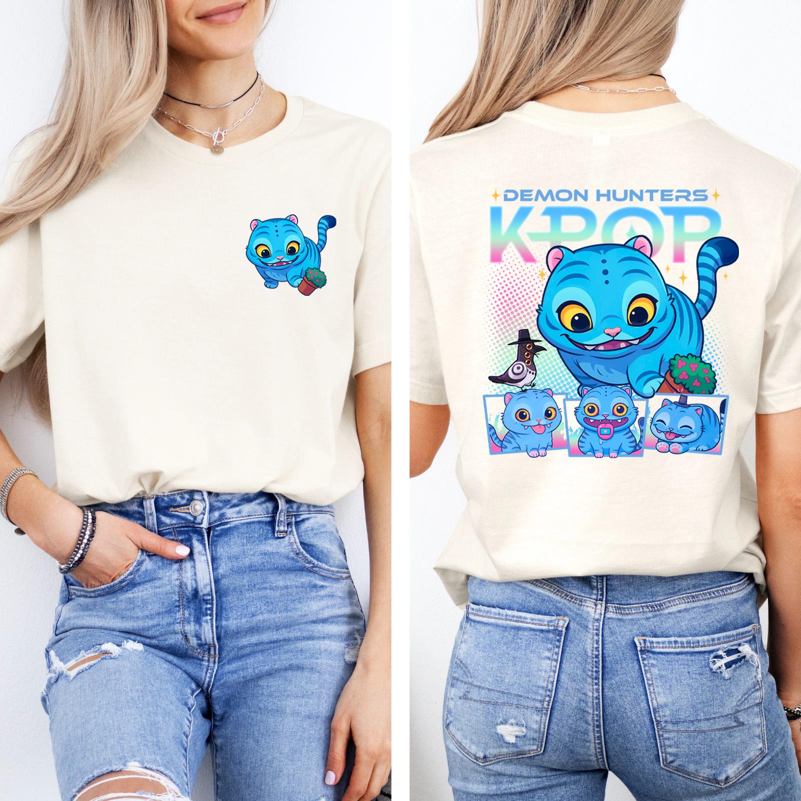 Demon Hunter Tiger shirt, Derpy the Tiger And Bird Demon Hunter Tiger Tee, Hunters Tiger fan, Kpop Saja Boys Shirt, Kpop Demon Hunters