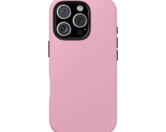 Solid Pink Phone Case, Modern Phone Case, Cute Aesthetic Phone Cover, Minimal phone case, Soft Pink  iPhone Case, Solid Pastel Pink Phone