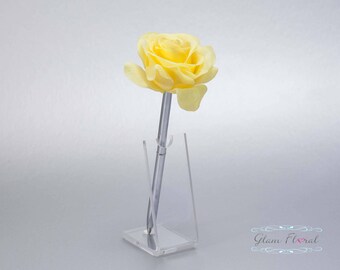 Party Supplies Rose Gold Wedding Pen Set Wedding Pen Holder Real Touch Bridal Wedding Silk Flowers Memorial Day Military Canada Orange Poppy Guestbook Pen Paper Party Supplies