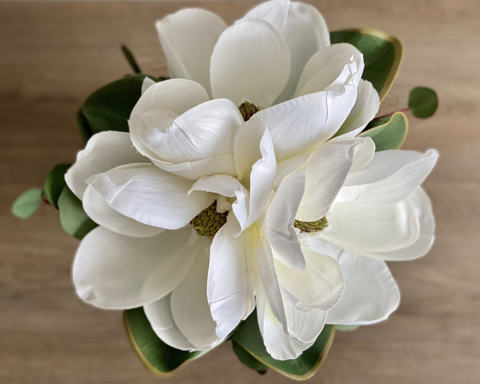 Real Touch Magnolia Wedding Bouquet Real Touch Flowers White Etsy