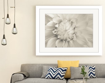 Greige Chrysanthemum Print, Digital Download, Home Decor. Gray Grey Beige Neutral Monochrome Flower Photography Print