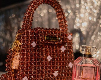Crystal beaded bag, tasche, sac, handmade, beads bag, unique accessories, jewellery, сумка из хрустальных бусин,сумка з кришталевих намистин