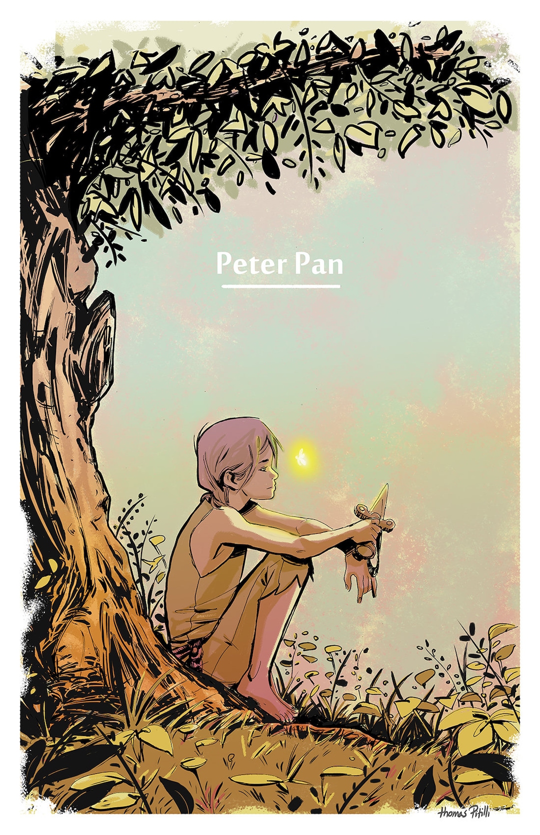 12X18 Peter Pan in Neverland, Illustrated Giclee Art Print, Wall Art ...