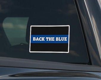 Calcomanía de la Línea Azul Delgada: Apoyo a las Fuerzas del Orden