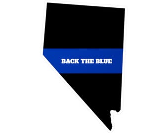 Calcomanía de vinilo Nevada Blue Lives Matter: Apoyo a las fuerzas del orden