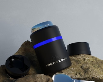 Termo Thin Blue Line: recipiente aislante de cobre para alimentos, regalo para policías