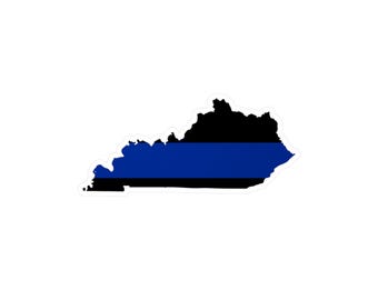Calcomanía Kentucky Blue Lives Matter: Línea Azul Delgada, Apoyo Policial